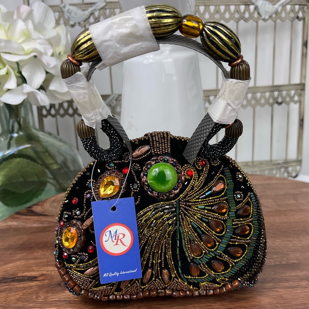 New.MR mini beaded clutch bag.